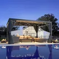 MELLCOM 10 by 12 foot louvered pergola, alternative finish