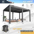 Louvered Pergola 12x16: view 5